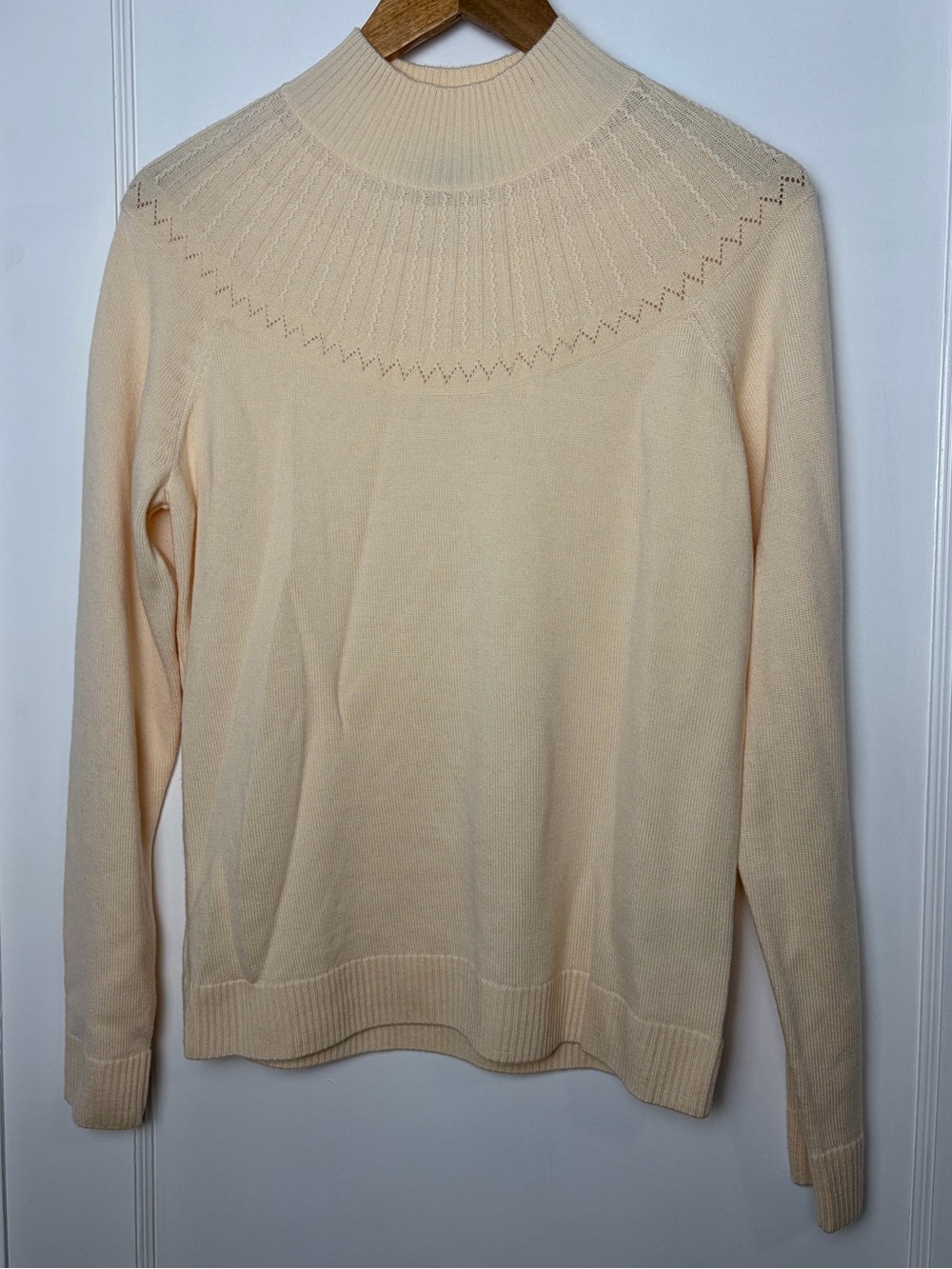 Brooks Brothers Fair Isle mock neck Merino Wool Sweater Large